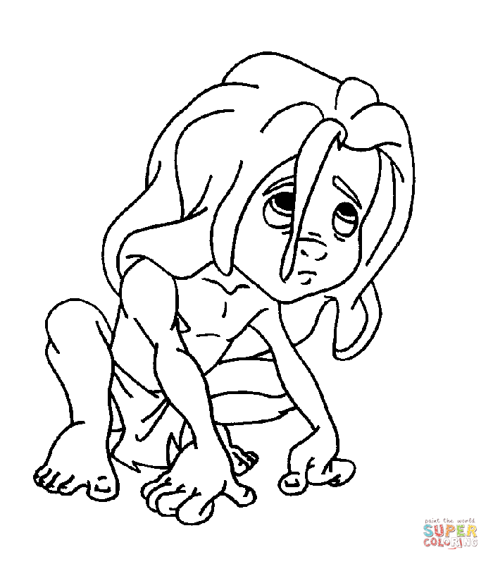 Young Tarzan coloring page | Free Printable Coloring Pages