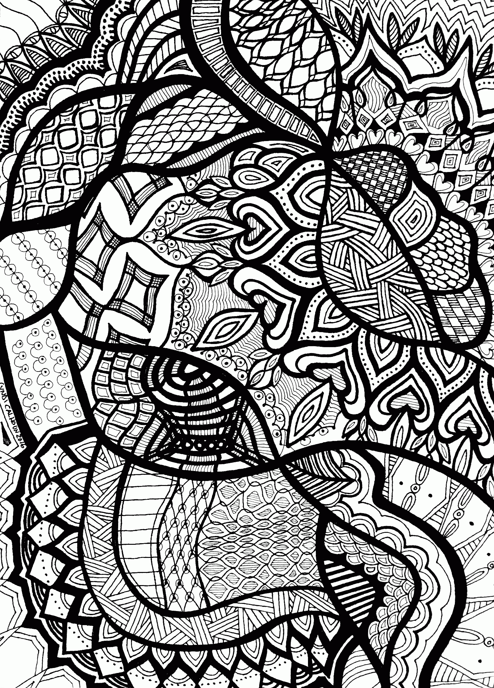Coloring Pages Geometric Animals : Mandala with geometric patterns and Wolf head full of ... - 1000x1403 geometric animal coloring pages for snazzy pict printable.