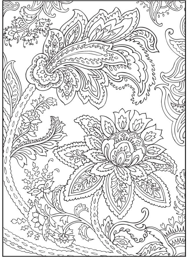 Flower Coloring Pages Advanced - Coloring Home