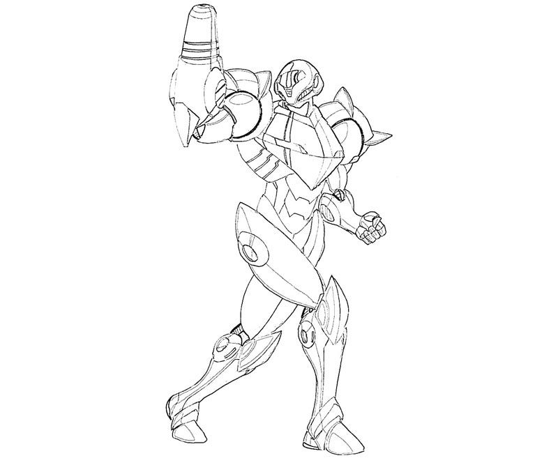 Samus Coloring Page - Coloring Home