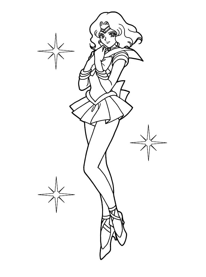 Amazing Sailor Neptune Coloring Page - Free Printable Coloring Pages for  Kids