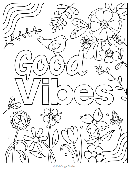 Coloring Pages for Kids - Positivity & Resilience – Kids Yoga Stories