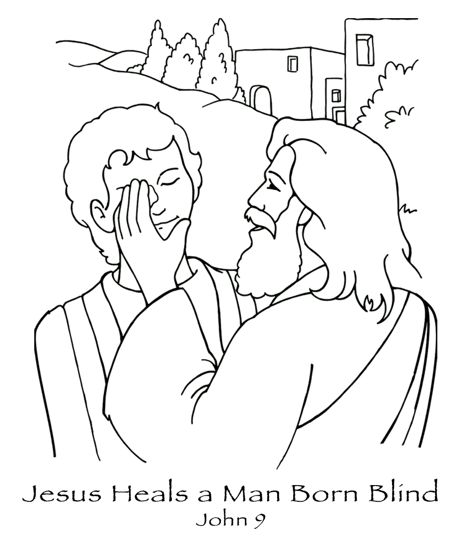 Bible Jesus Heals The Blind Man Coloring Pages free image download