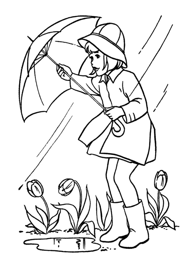 Coloring Pages | Rainy Day Coloring Page