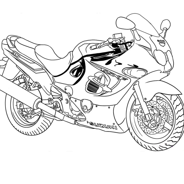 Drawing Motorcycle #136249 (Transportation) – Printable coloring pages