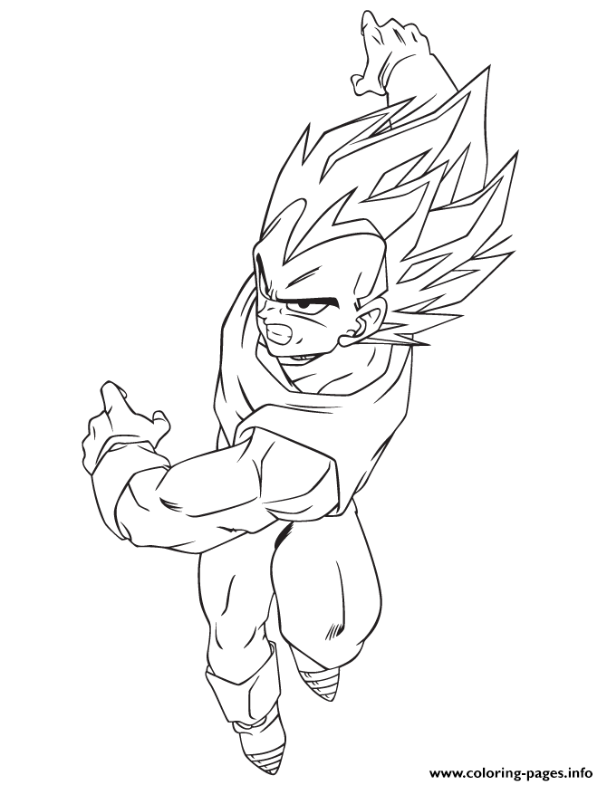 Print dragon ball z vegeta for boys coloring page Coloring pages