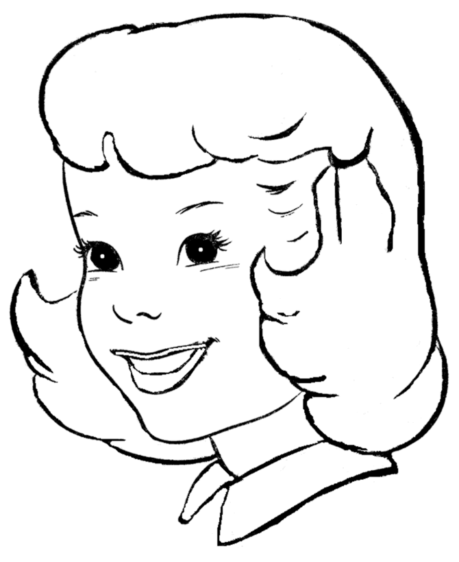 Related Little Girl Face Coloring Pages item-21283, Little Girl ...