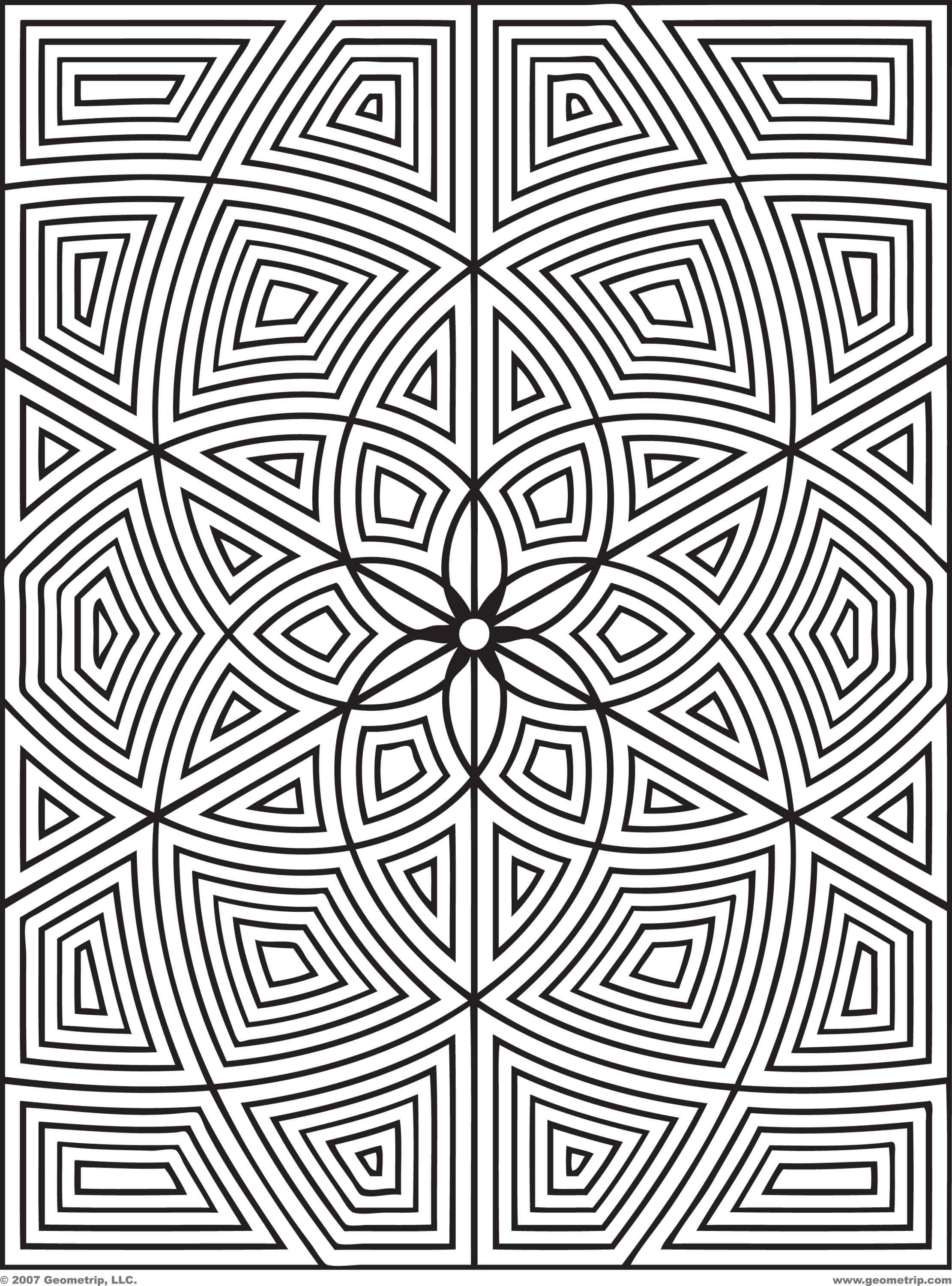 Geometric Coloring Pages To Print - Coloring Style Pages