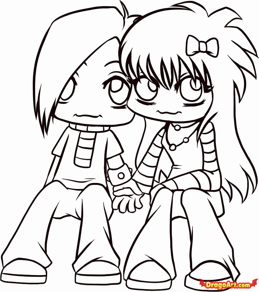 Emo Love Coloring Pages >> Disney Coloring Pages   Coloring Home