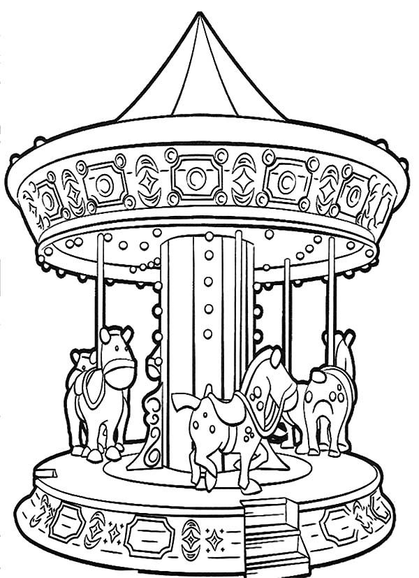 Night Carnival Magic Roundabout Coloring Pages | Best Place to Color