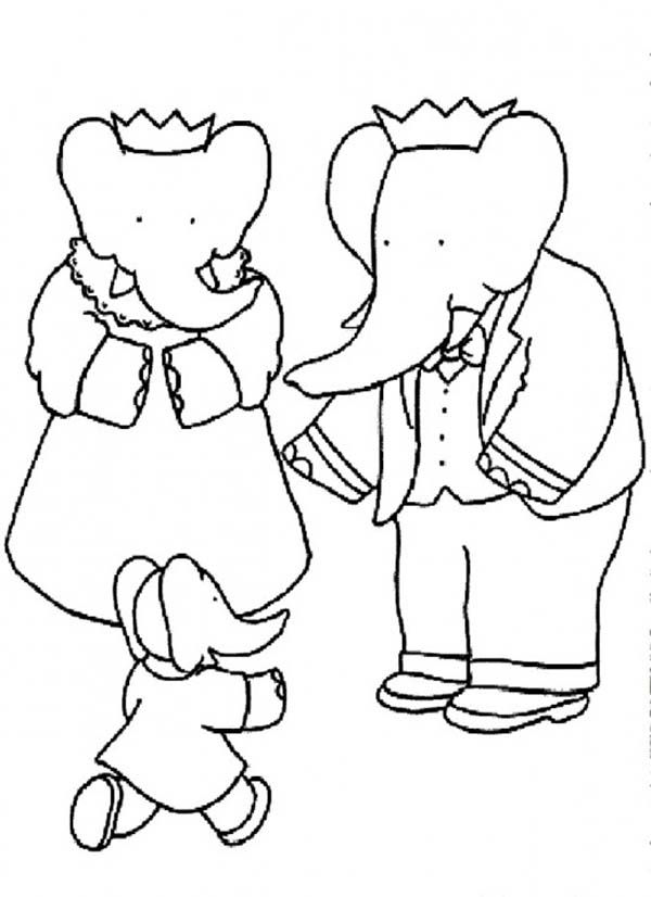 Babar the Elephant and Celeste Play with Their Little Children ...