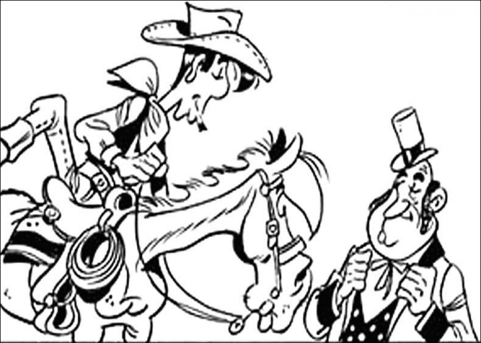 Lucky luke Coloring Pages - Coloringpages1001.com