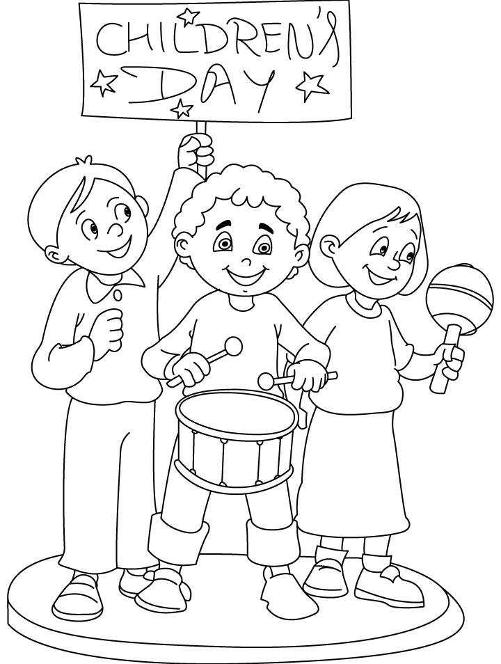 children days out coloring page | Download Free children days out ...