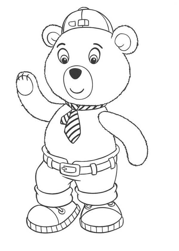 Mr Tubby Bear Wear Lovely Tie in Noddy Coloring Pages | Bulk Color