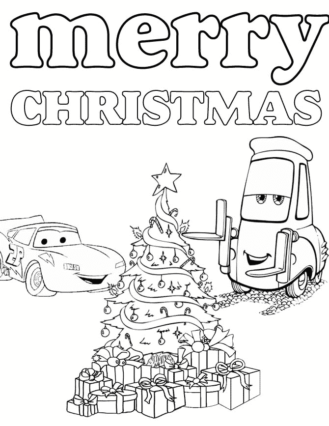 Download Cars Christmas Coloring Pages - Coloring Home