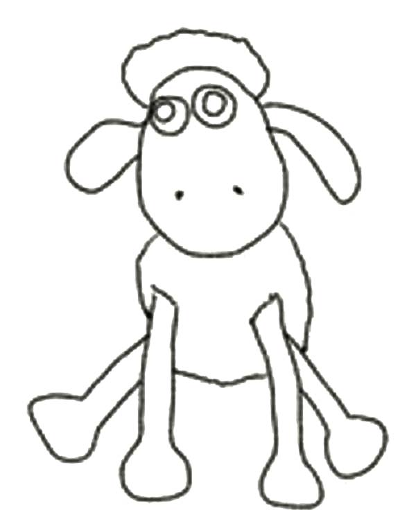 Shaun the Sheep Outline Coloring Page: Shaun the Sheep Outline ...