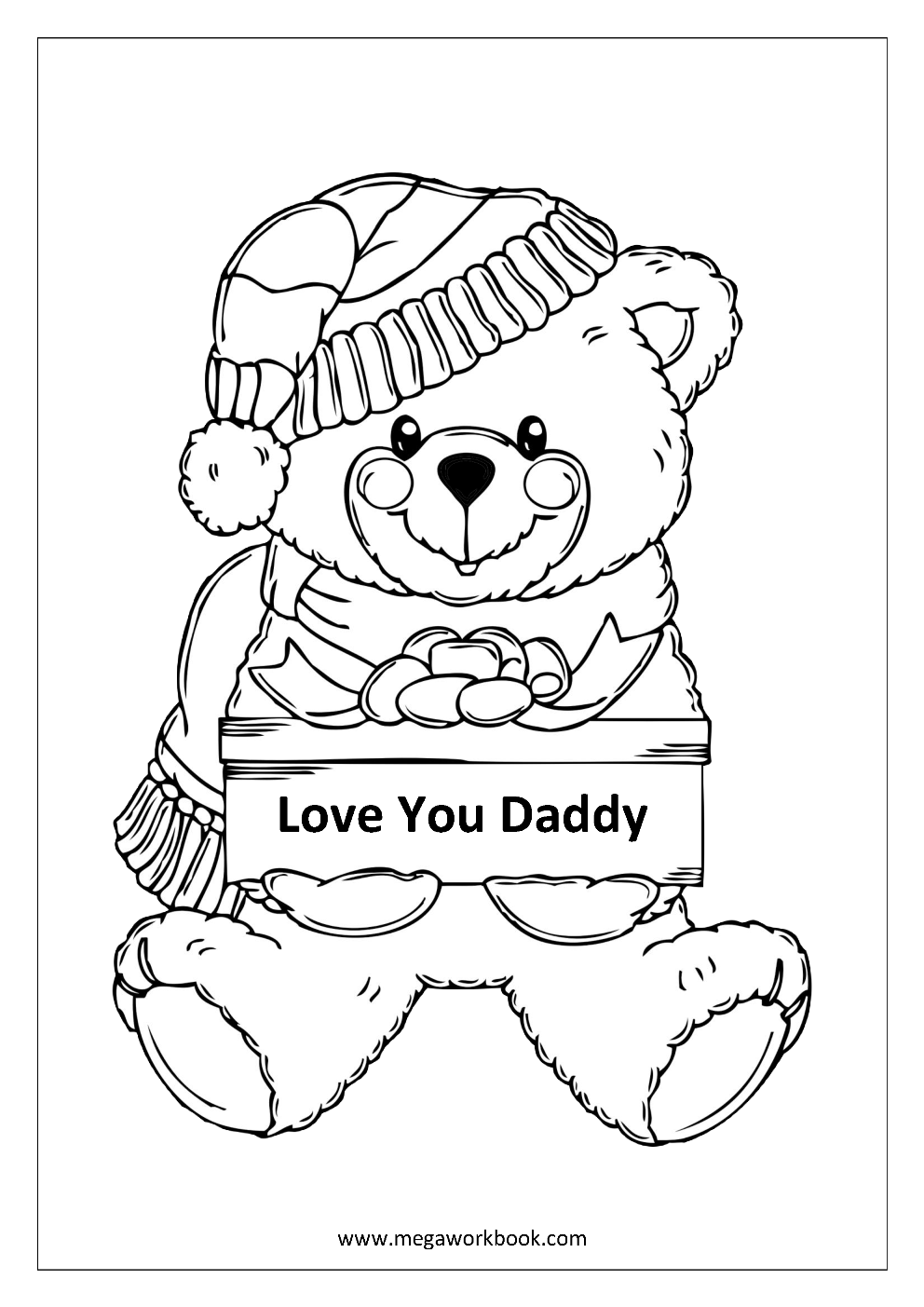 Free Printable Father's Day (Fathers Day) Coloring Pages for Kids  (Kindergarten and Preschool) - MegaWorkbook