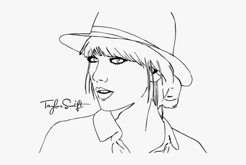 Picture Stock Taylor Swift - People Coloring Pages To Print - 600x470 PNG  Download - PNGkit
