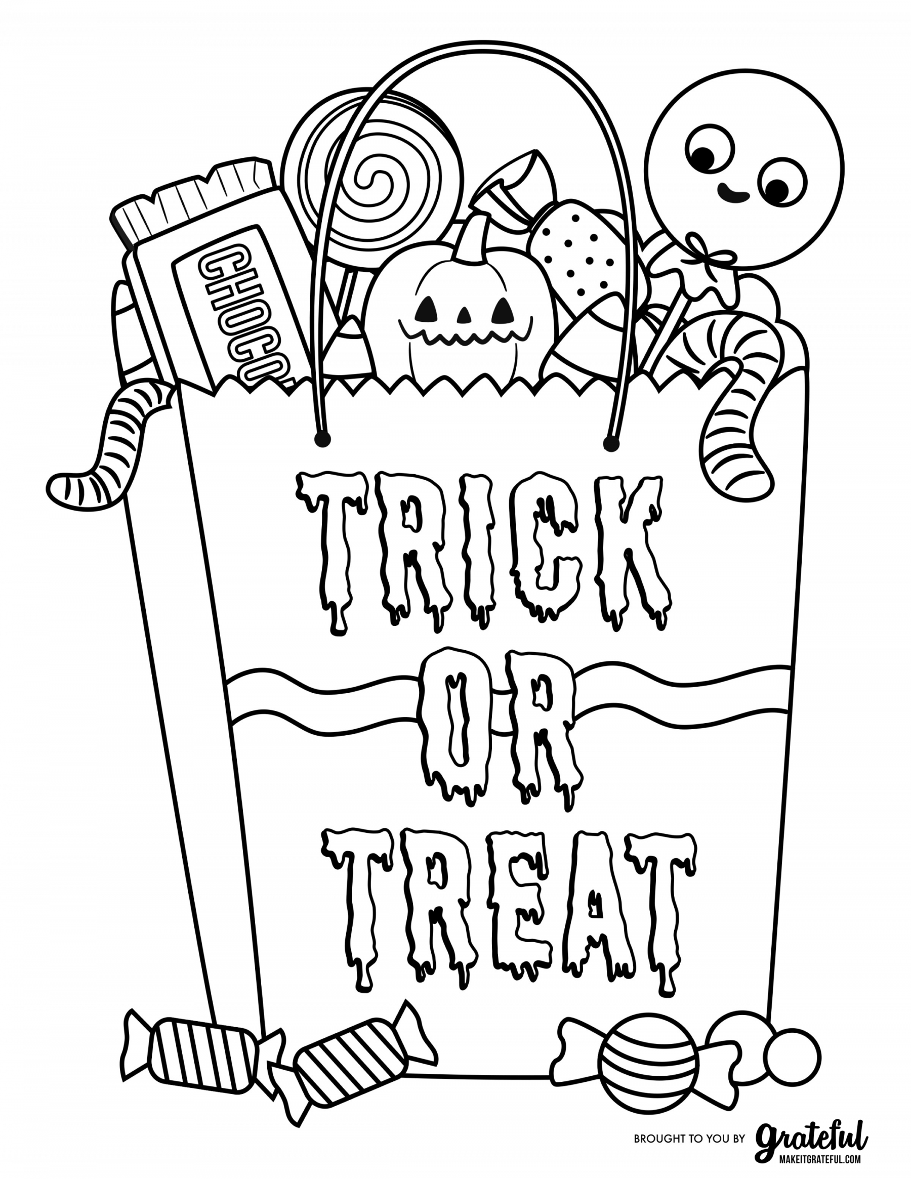 Free Halloween Coloring Pages For Kids or For The Kid In You ...