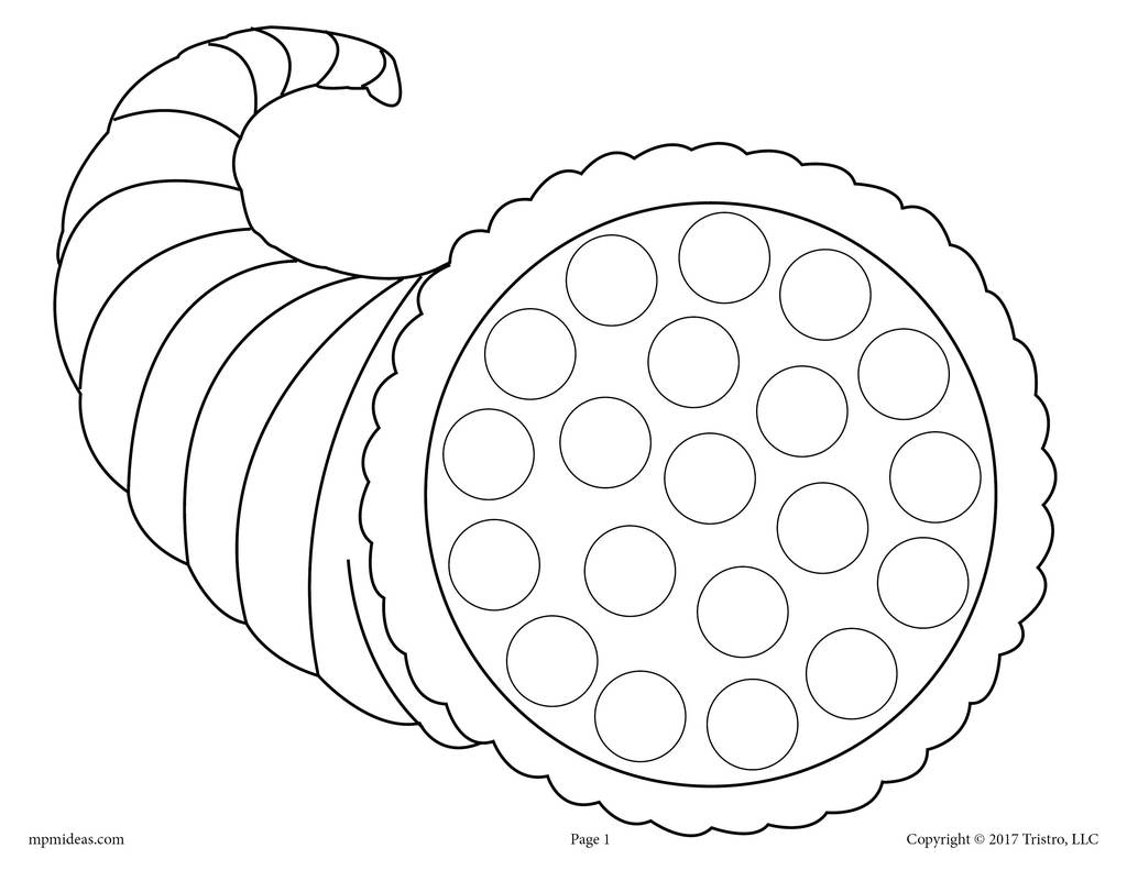 Thanksgiving Do-A-Dot Printables and Dot Art Painting Coloring Pages! –  SupplyMe