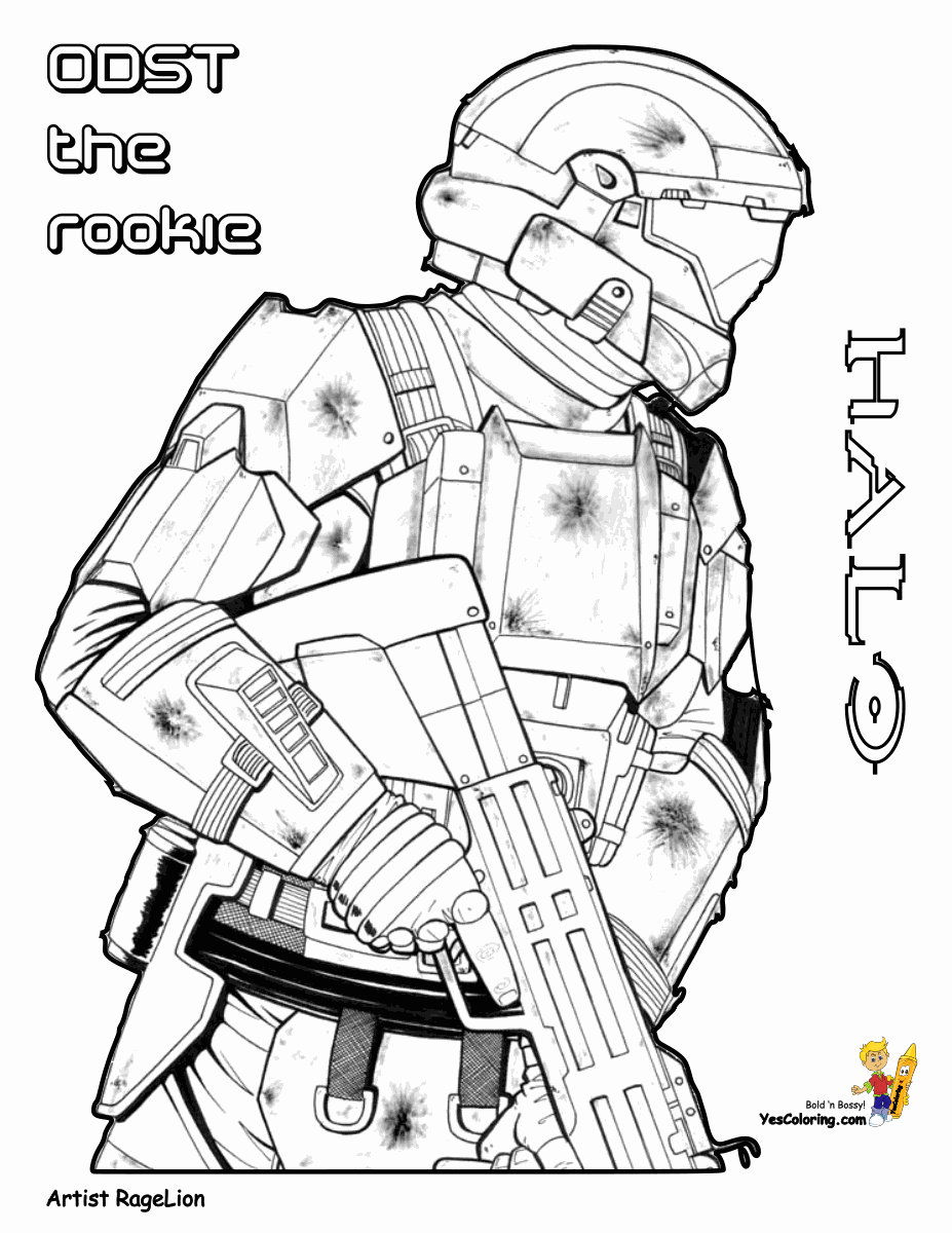 Xbox ODST Coloring Pages to Print Halo 3 | Halo Video | Free