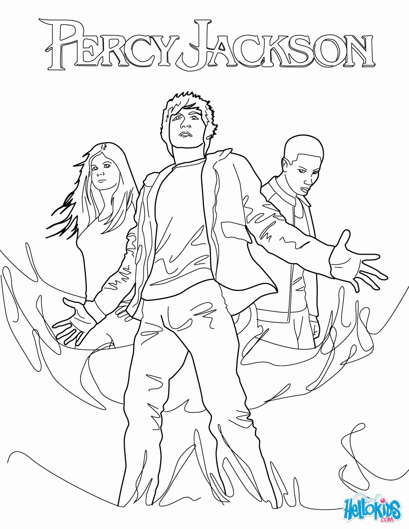 PERCY JACKSON coloring pages - Percy, Annabeth Chase and Grover ...