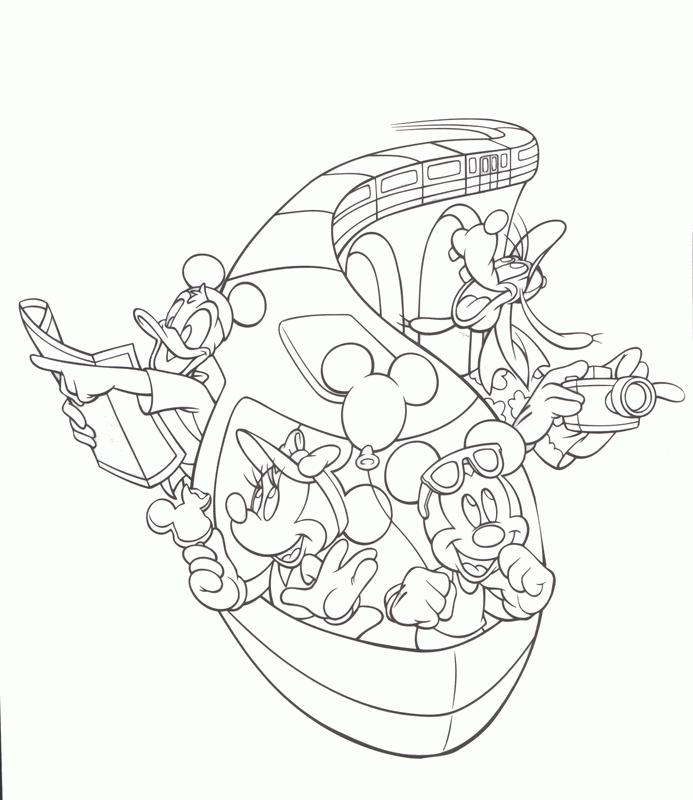 Disneyland Coloring Page - Coloring Pages for Kids and for Adults