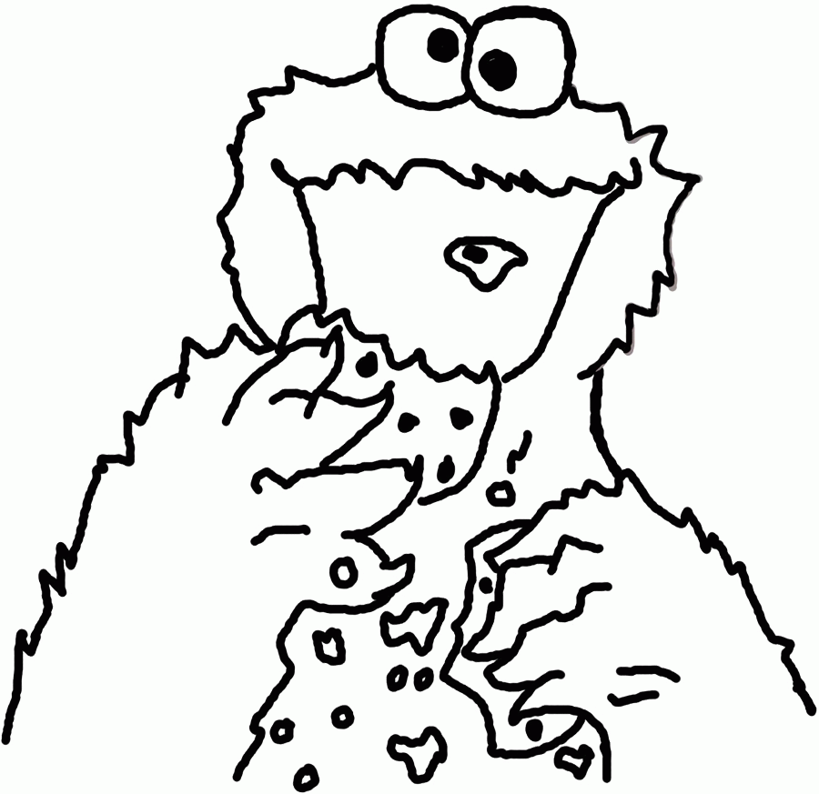 Saved Free Coloring Pages Of Cookie Monster Eyes, Degree Cookie ...