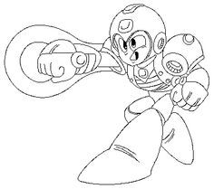 Mega Man Coloring Page - Coloring Pages for Kids and for Adults