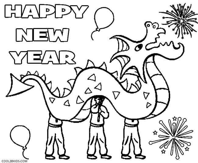 Free Chinese New Year Dragon Coloring Pages
