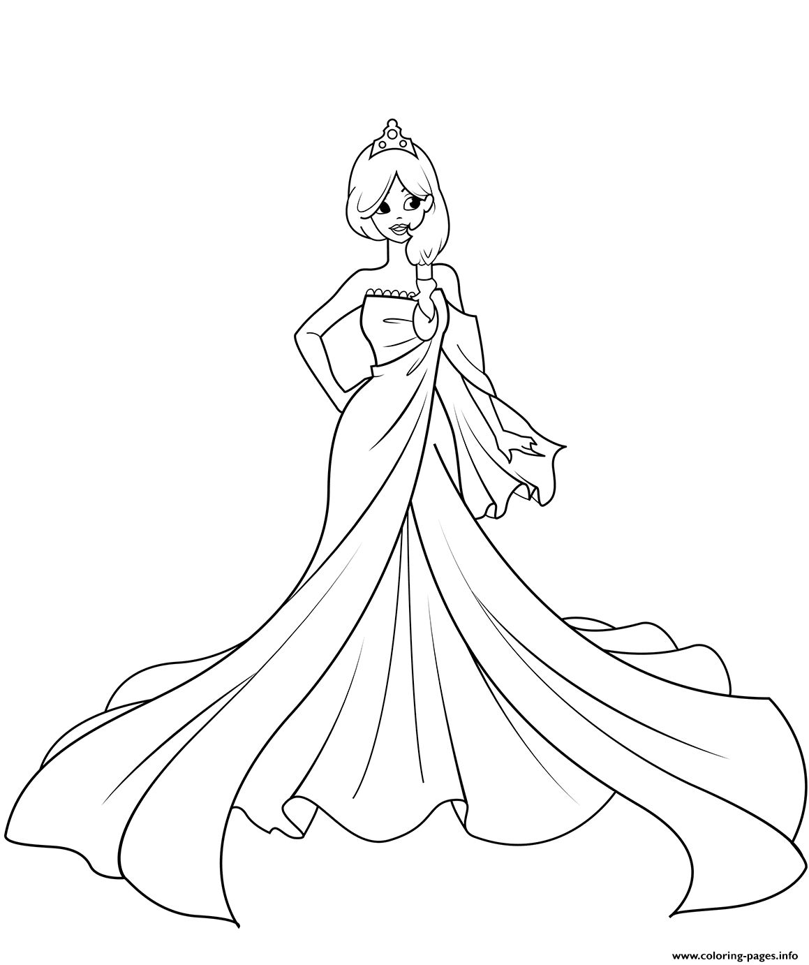Cute Princess For Girls Coloring Pages Printable   Coloring Home