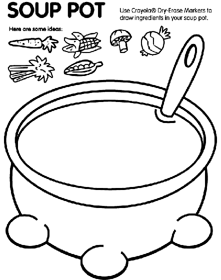 Soup Pot Coloring Page | crayola.com