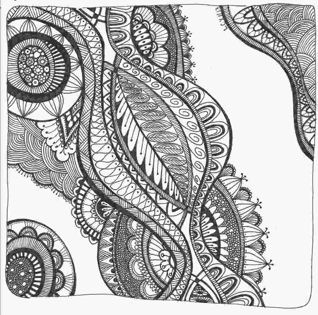 free zentangle free printable zentangle coloring pages for ...