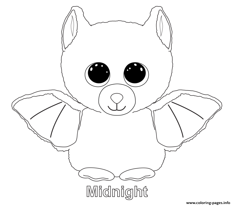 Midnight Beanie Boo Coloring Pages Printable