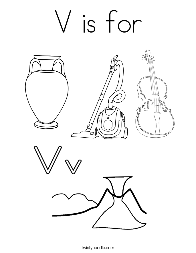 V Is For Coloring Pages | Coloring Pages
