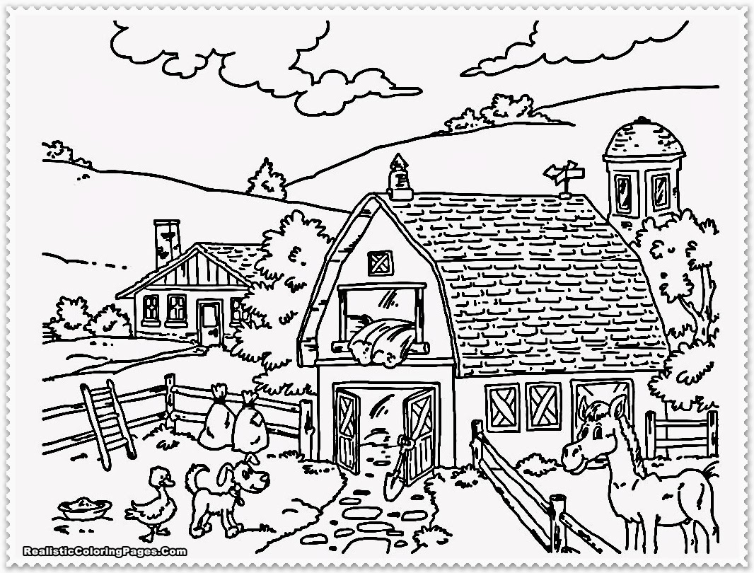 Farm coloring pages | The Sun Flower Pages