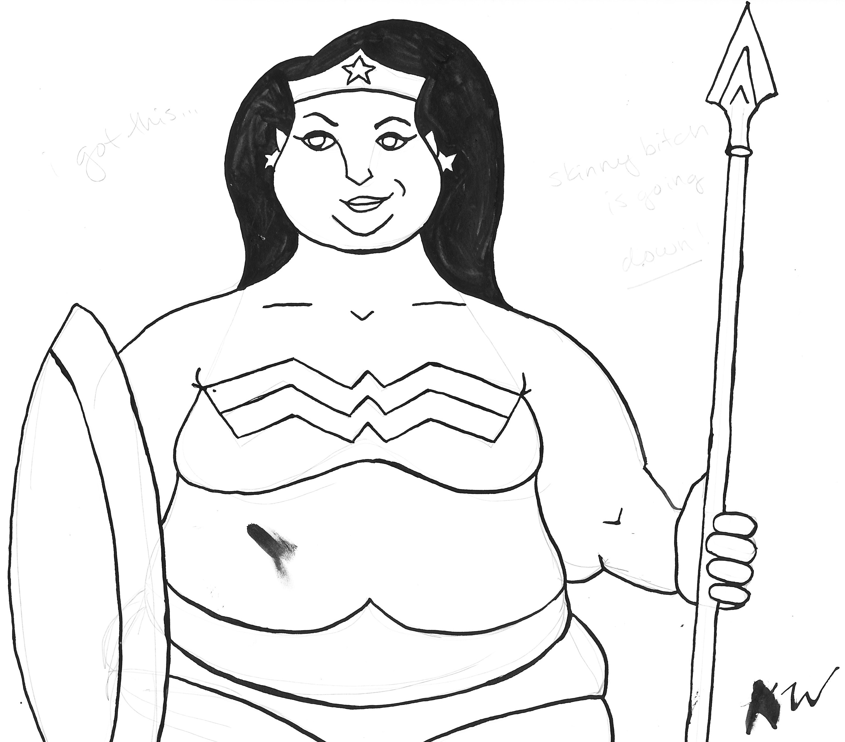 Big Beautiful Wonder Woman | Domina Illustris