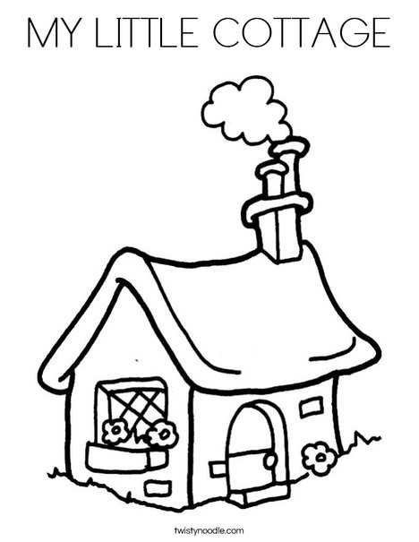 MY LITTLE COTTAGE Coloring Page - Twisty Noodle