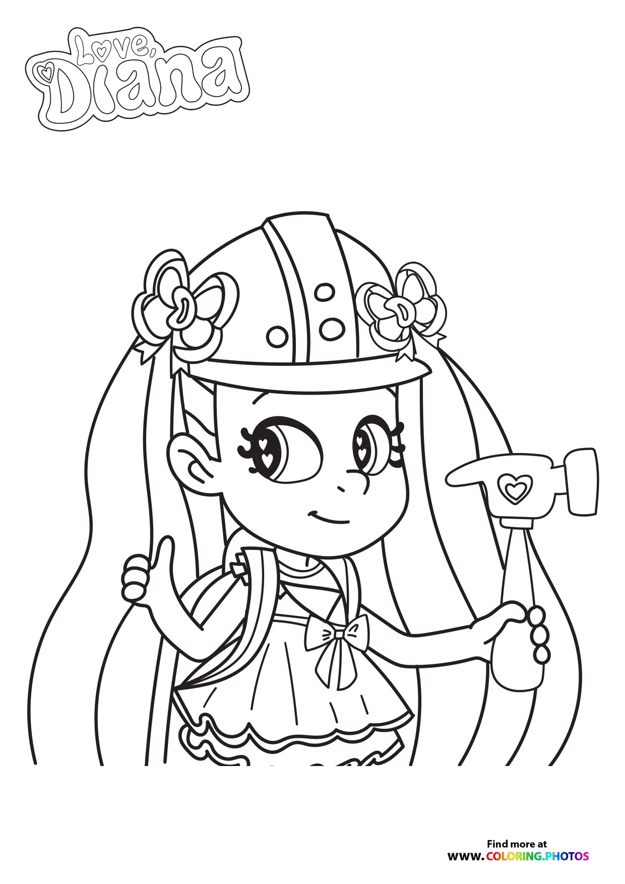 Love Diana - Coloring Pages for kids | 100% free print or download