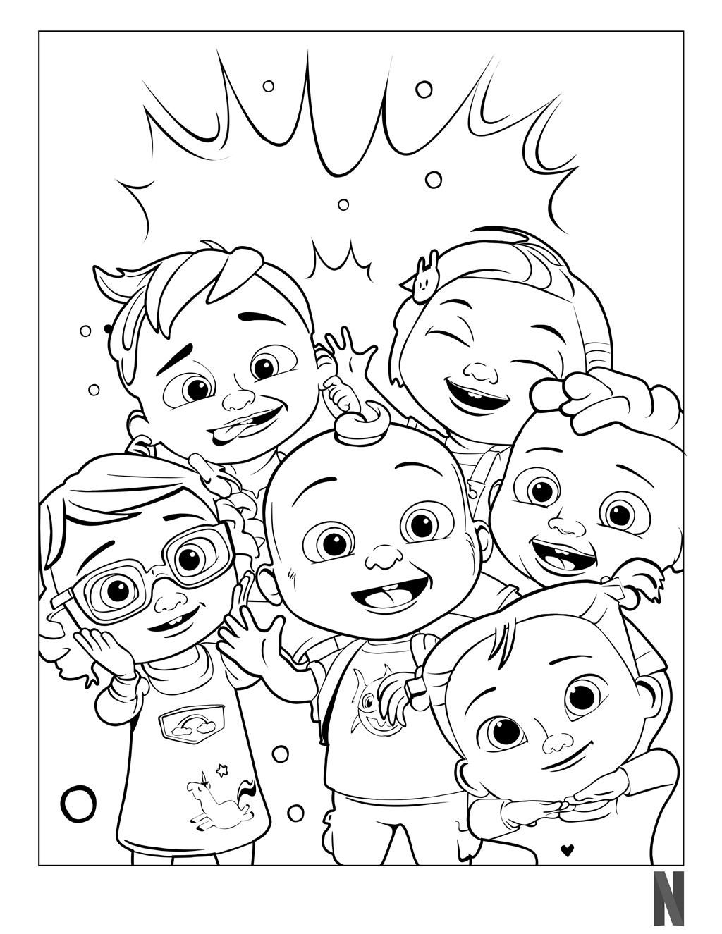 CoComelon Coloring Pages Characters. in 2021 | Birthday coloring pages, Coloring  pages, Cartoon coloring pages