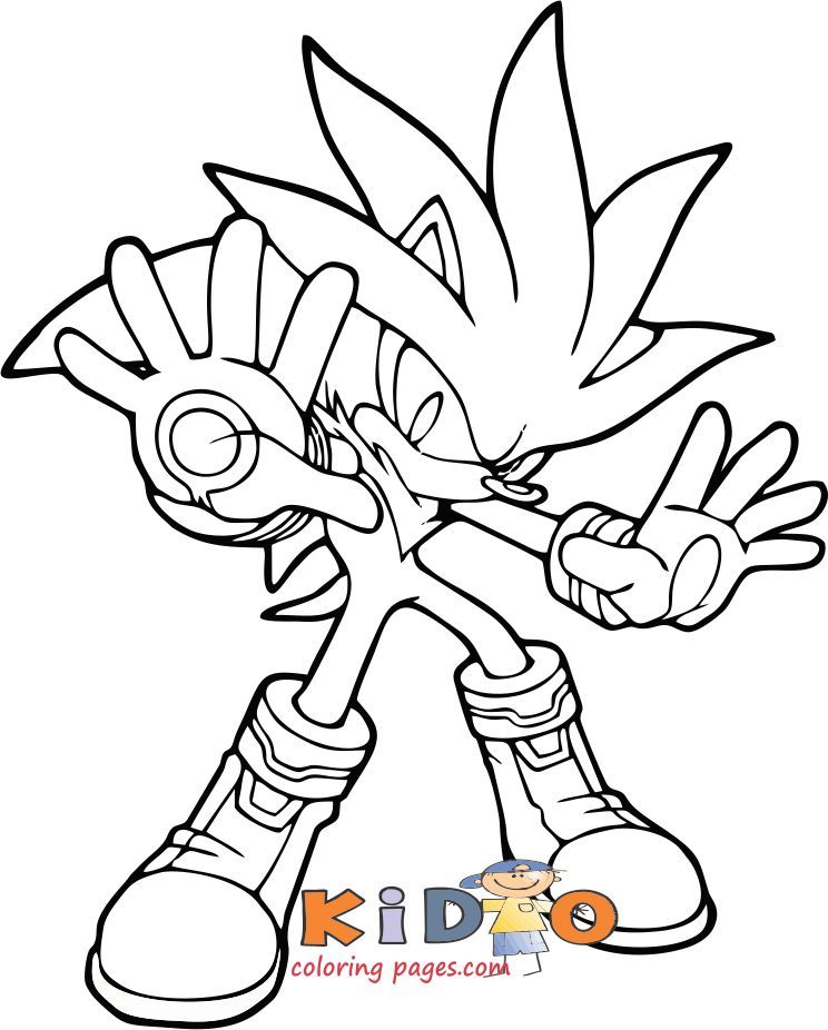 Printable Coloring Page — Silver sonic colouring pages printable Silver...