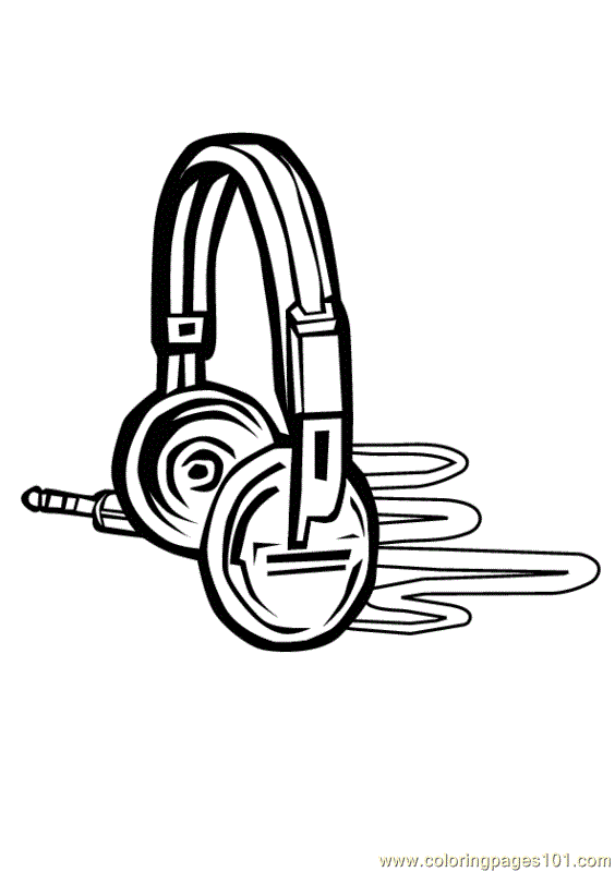 Head phones Coloring Page for Kids - Free Music Printable Coloring Pages  Online for Kids - ColoringPages101.com | Coloring Pages for Kids