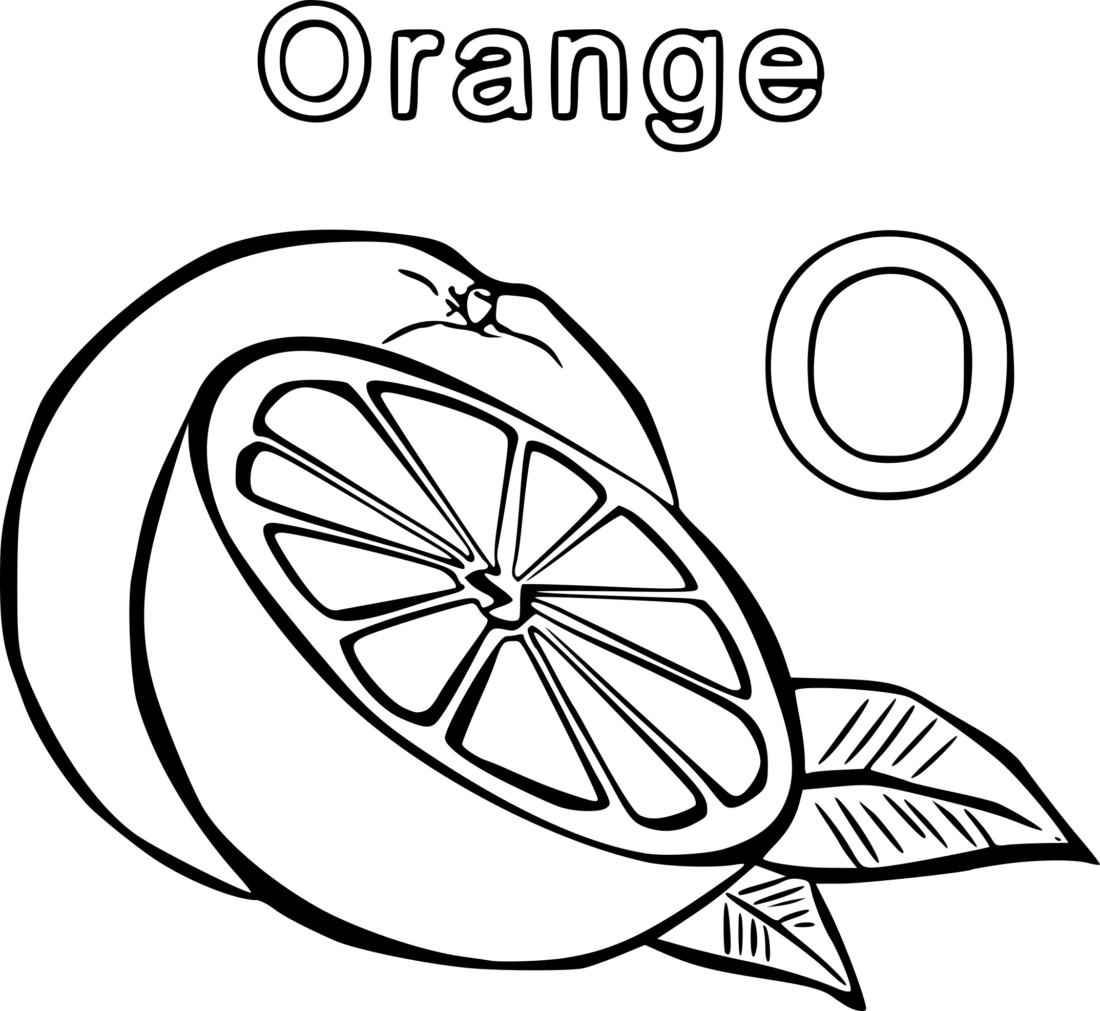 The color orange coloring pages