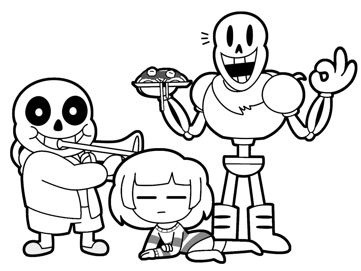 Sans Fight Coloring Pages - Sans Coloring Pages - Coloring Pages For Kids  And Adults