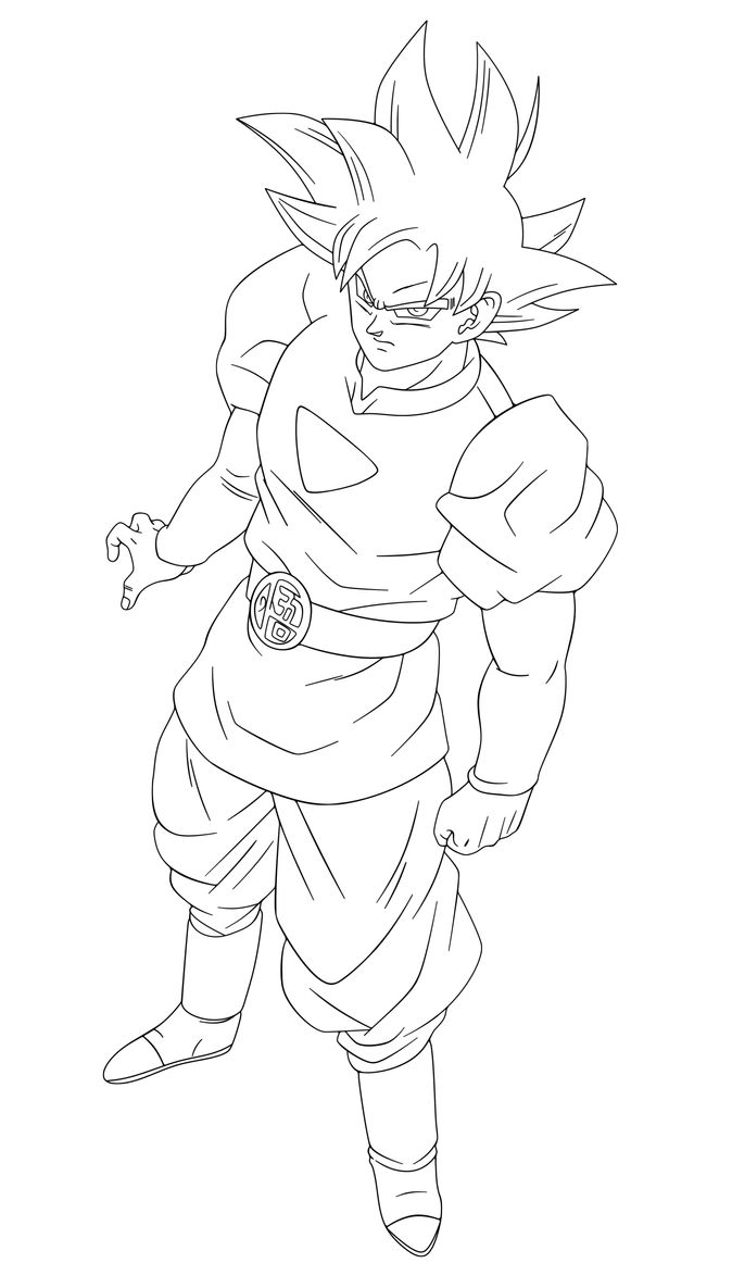 Goku Ultra Instinct Coloring Pages - Coloring Home