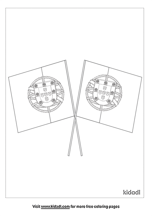 Portugal Flag Coloring Pages | Free World/geography/flags Coloring Pages |  Kidadl