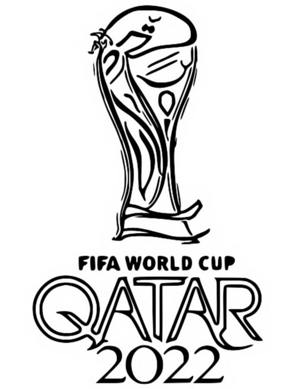 Coloring page FIFA World Cup 2022 : Logo 1