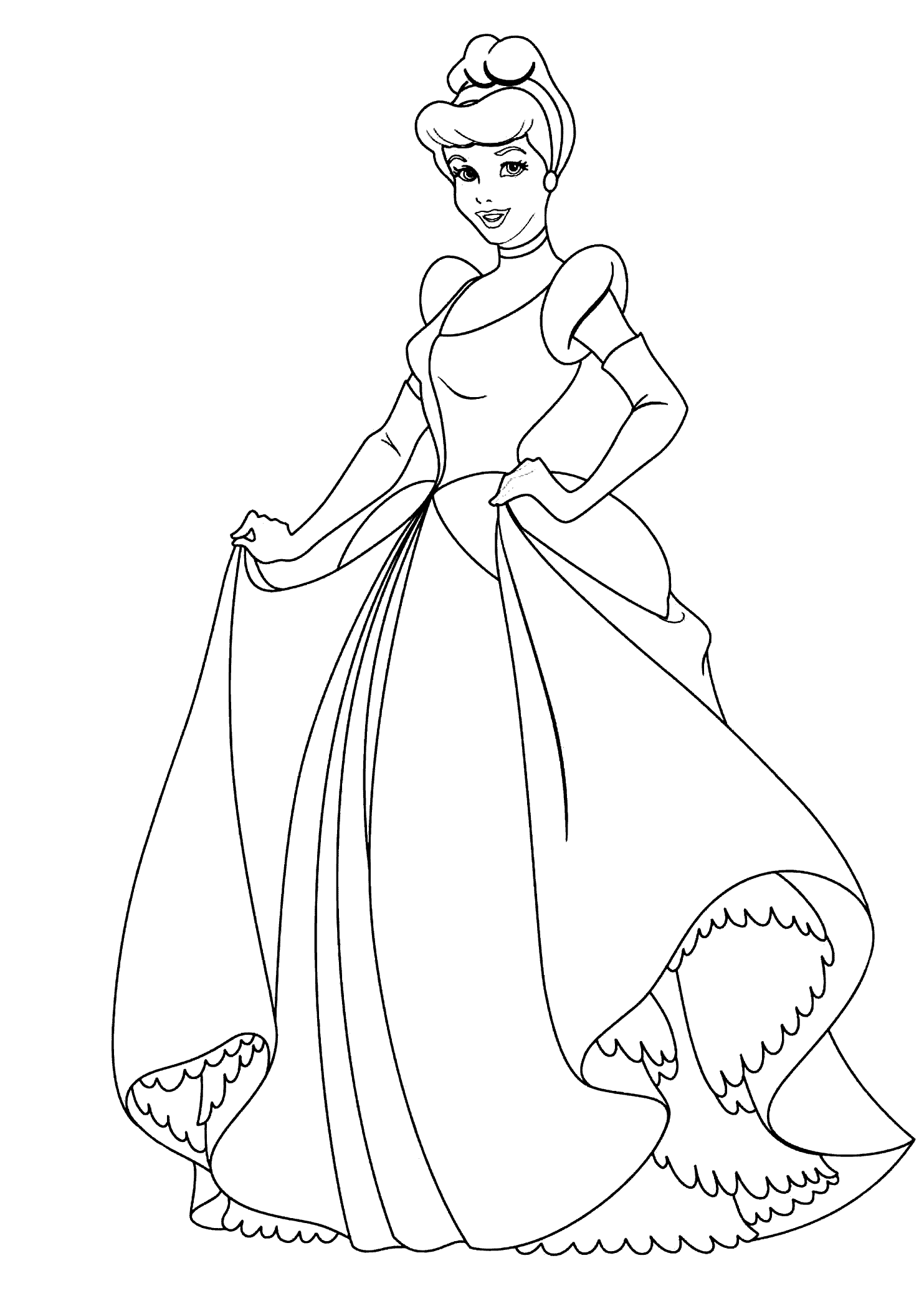 Free Printable Cinderella Coloring Pages For Kid Coloring Home