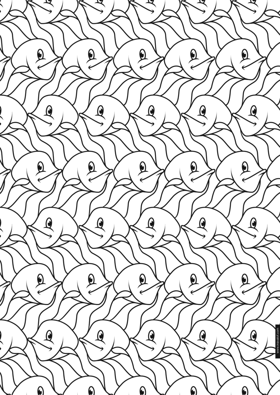 Tessellations Color Pages - High Quality Coloring Pages