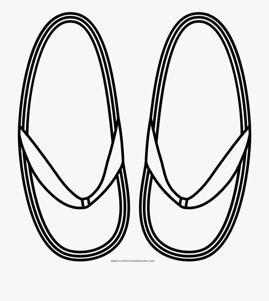 Sandals Coloring Page - Circle , Transparent Cartoon, Free Cliparts &  Silhouettes - NetClipart